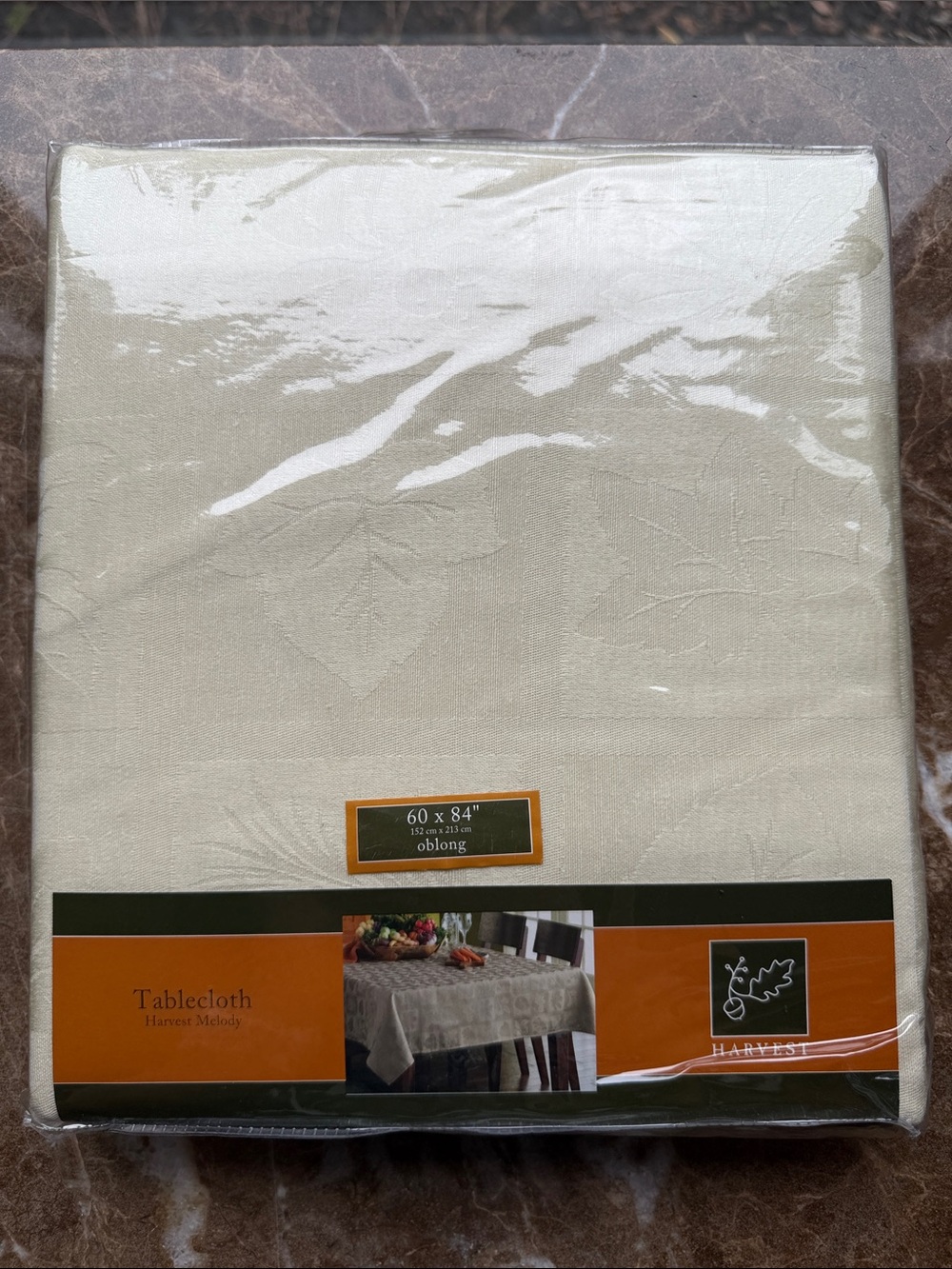 Cream Oblong Tablecloth